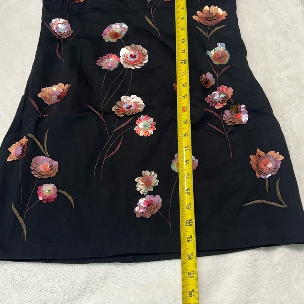 Maeve by Anthropologie 3D Floral Spaghetti Mini Dress NWT — Sz 10 - Picture 9 of 9